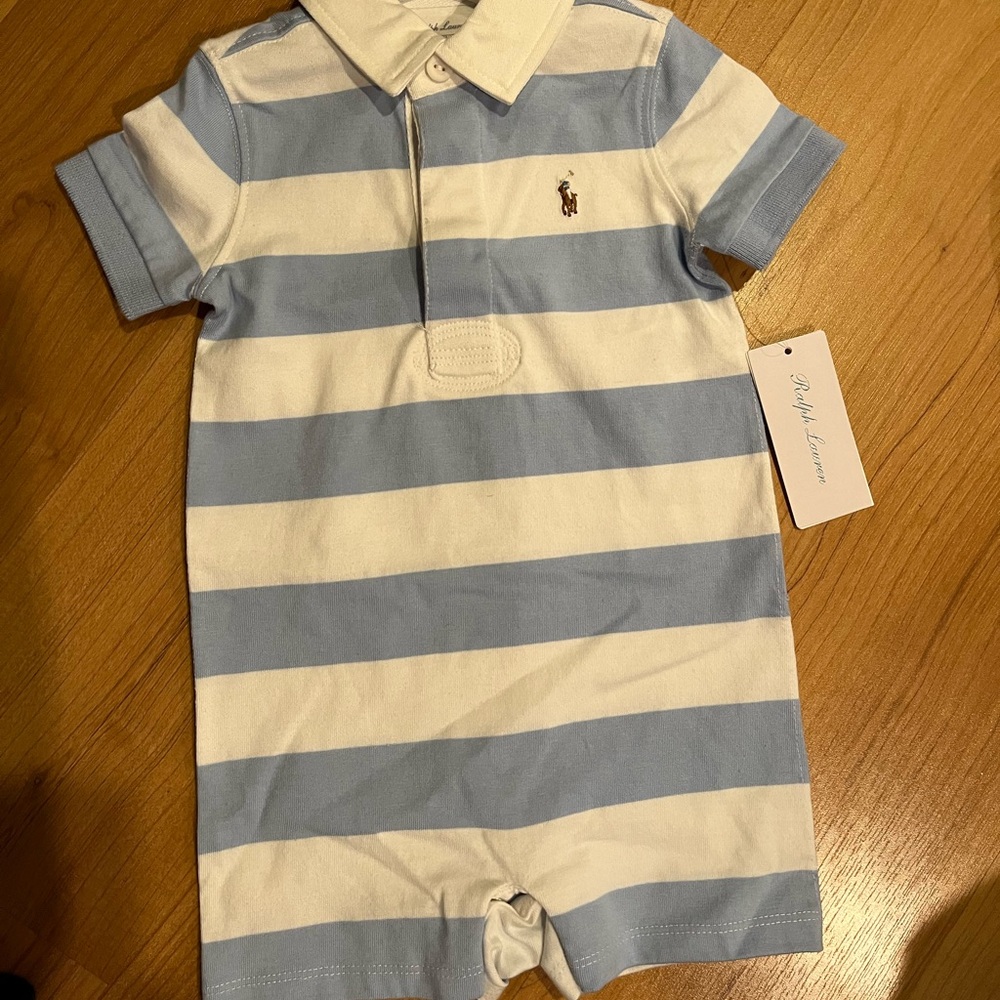 Ralph LAUREN NWT 12 months short onesie